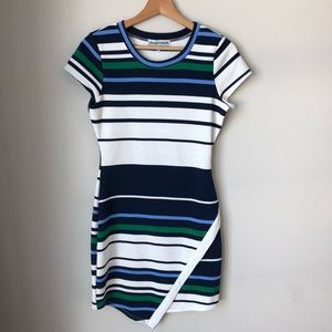 Almost Famous Striped Short Sleeve Dress